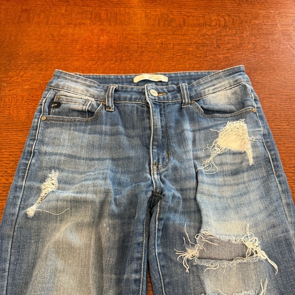 KanCan Blue Skinny Jeans size 9/28 Vintage Distressed - Picture 4 of 9